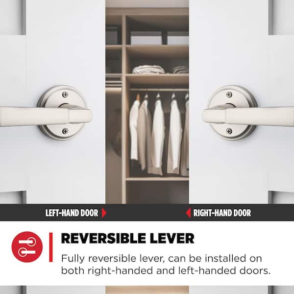Kwikset Perth Satin Nickel Reversible Half-Dummy Door Handle