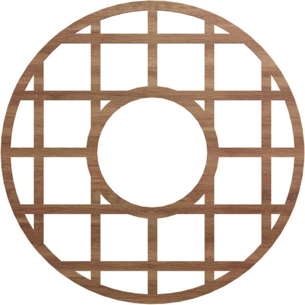 Ekena Millwork 0.25 in. D x 34 in. W x 34 in. H Wood (Walnut) Medallion Moulding