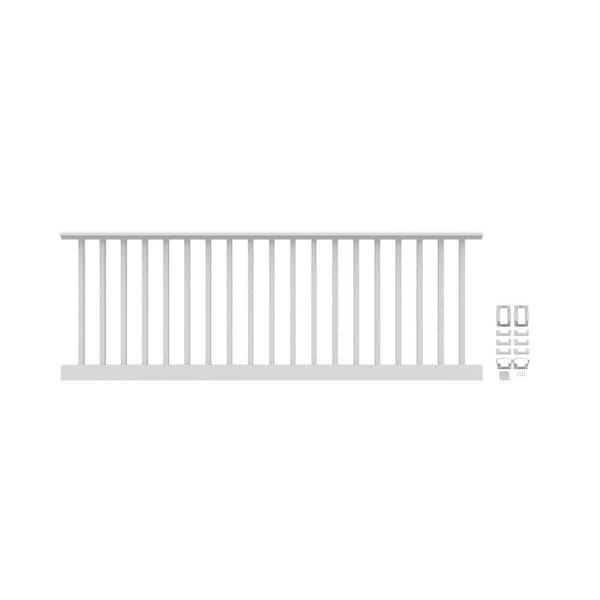 RDI Original Rail 8 ft. x 36 in. White Vinyl Square Baluster Level Rail Kit
