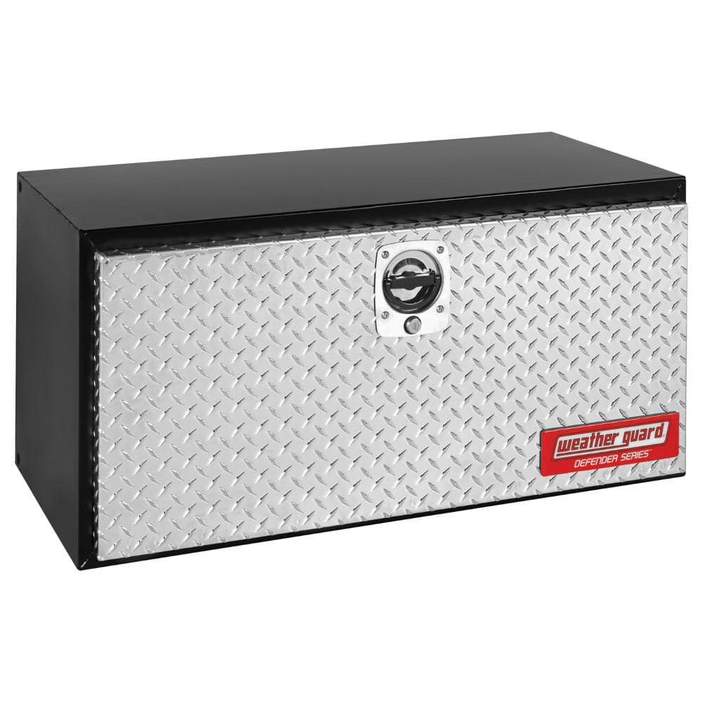 Weather Guard 36 Diamond Plate Aluminum Underbody Truck Tool Box 300500 9 01 The Home Depot