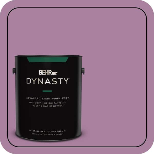 BEHR DYNASTY 1 gal. #M110-5 Amazonian Orchid One-Coat Hide Semi-Gloss Enamel Interior Stain-Blocking Paint & Primer