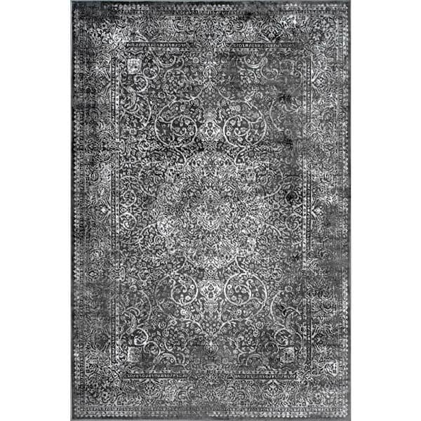 nuLOOM Delores Persian Dark Gray 8 ft. x 10 ft. Area Rug LPCT02B-8010 ...