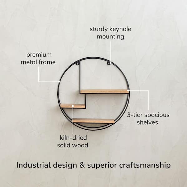 MH LONDON Marly (4.75 in x 19.5 in x 19.5 in) - Black & Natural