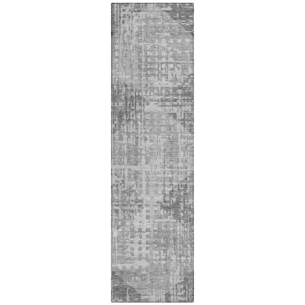 Chantille Machine Washable Indoor/Outdoor Abstract ACN2026 Gray 2 ft. 3 in. x 7 ft. 6 in. Runner Rug