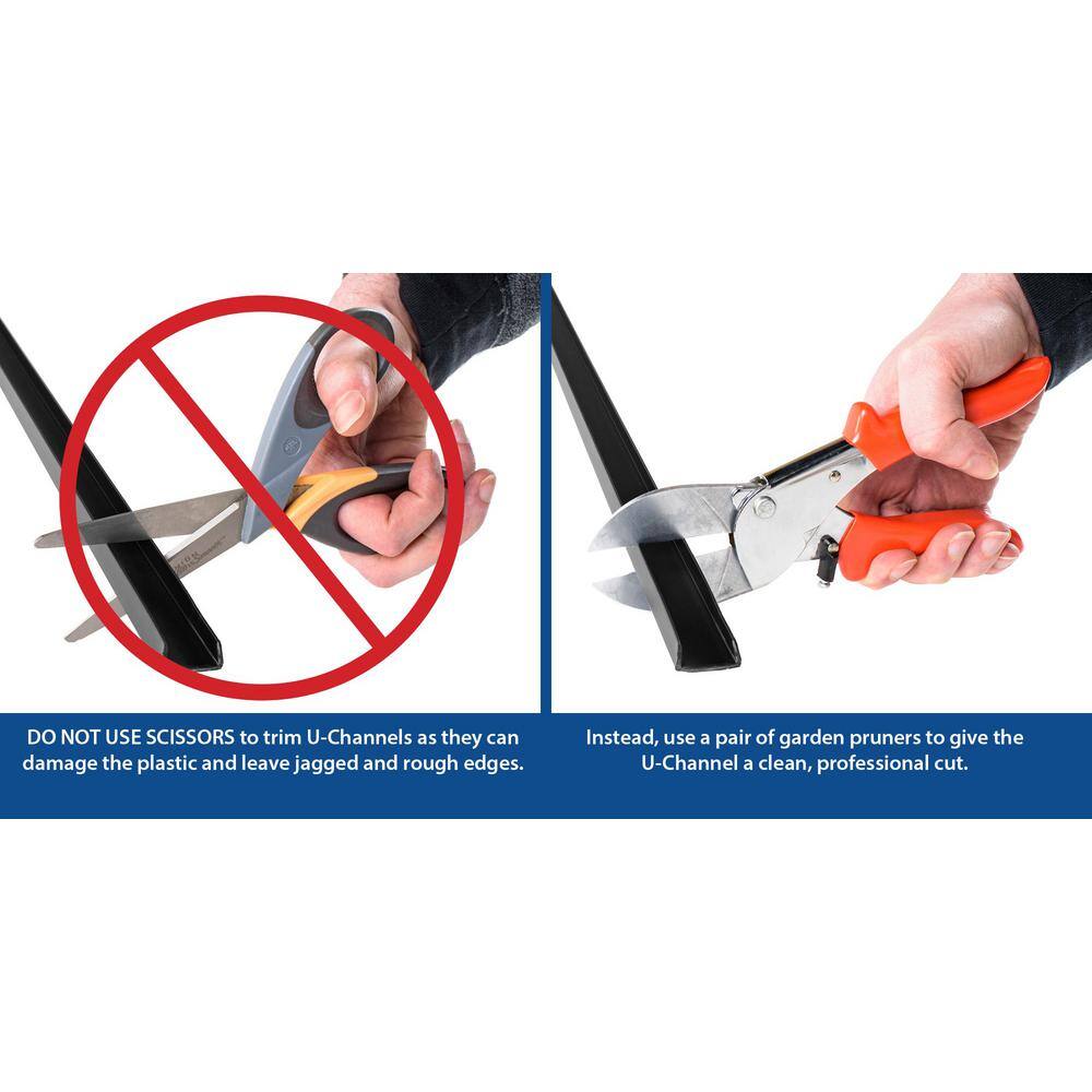 Clear PETG Plastic U-Channel Moulding for 1/4" Panels, 72" Lengths