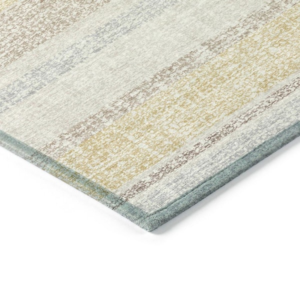 Chantille Machine Washable Indoor/Outdoor Abstract ACN2122 Ivory 1 ft. 8 in. x 2 ft. 6 in. Accent Rug