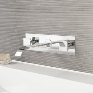 Titus Two Handle Wall Mount Bathroom Faucet in Chrome