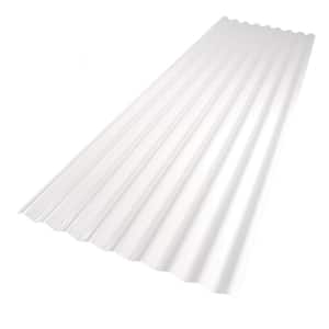 26 in. x 8 ft. Corrugated PVC Roof Panel in White