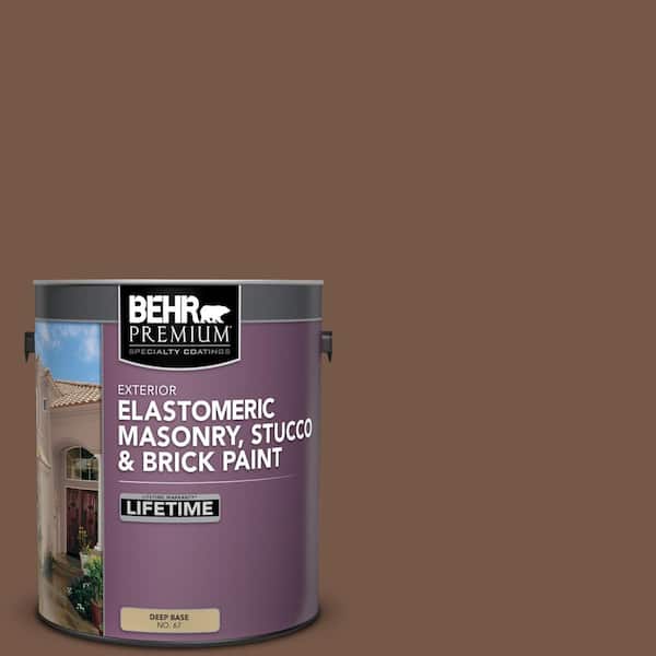 BEHR PREMIUM 1 gal. #N250-7 Mission Brown Elastomeric Masonry, Stucco and Brick Exterior Paint