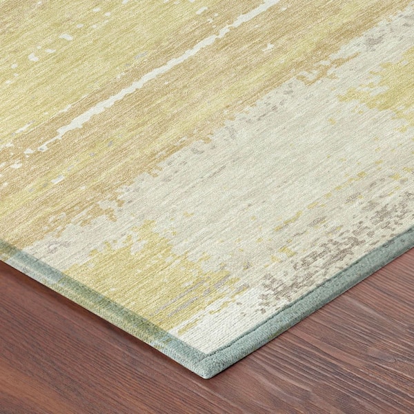 Chantille Machine Washable Indoor/Outdoor Abstract ACN2772 Wheat 3 ft. x 4 ft. Area Rug