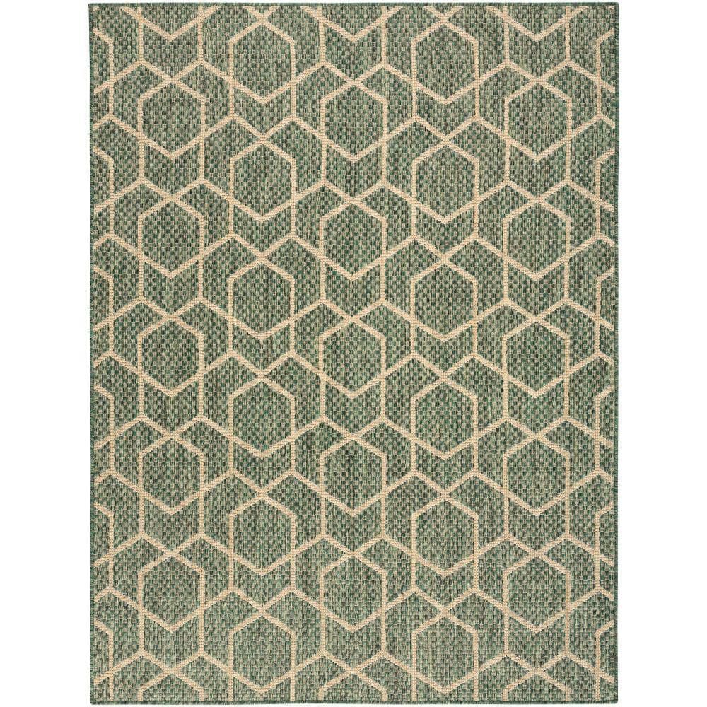 Horizon Green 4 ft. x 6 ft. Indoor/Outdoor All-Over design Contemporary Area Rug price history on PriceWatchPro