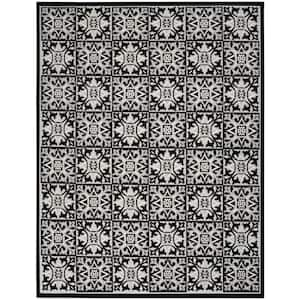 Aloha Black White 4 ft. x 6 ft. Geometric Contemporary Area Rug