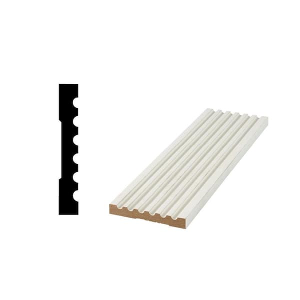 Woodgrain Millwork WG 1002 15/32 in. x 3-9/16 in. x 96 in. Primed Medium Density Fiberboard Fluted Casing