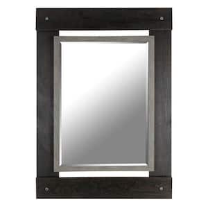 Large Rectangle Black Modern Mirror (43 in. H x 30 in. W)