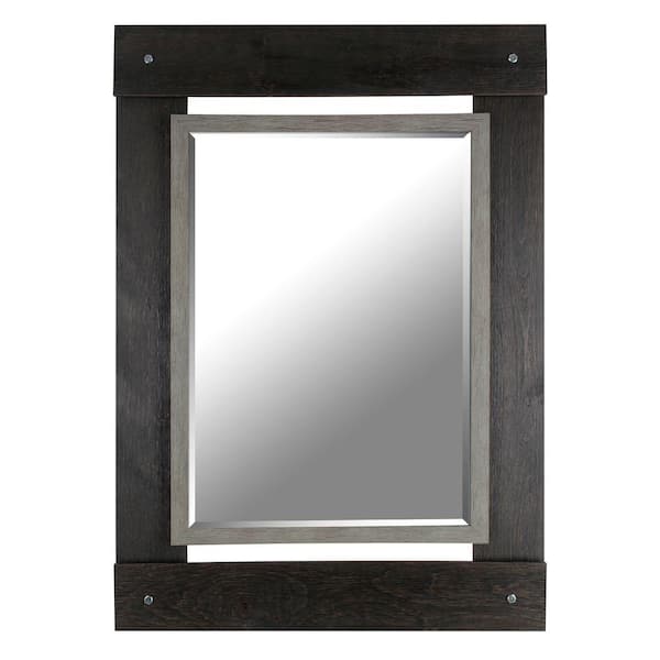 Mirrorize Canada Large Rectangle Black Modern Mirror (43 in. H x 30 in. W)