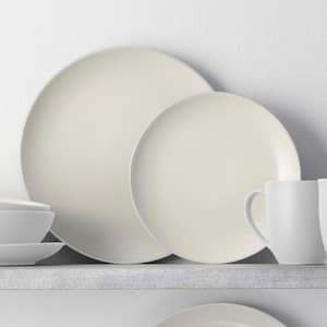 Colorwave White 4-Piece (White) Stoneware Coupe Place Setting, Service for 1