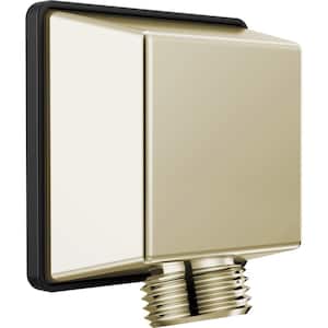 Square Hand Shower Wall Elbow, Lumicoat Polished Nickel