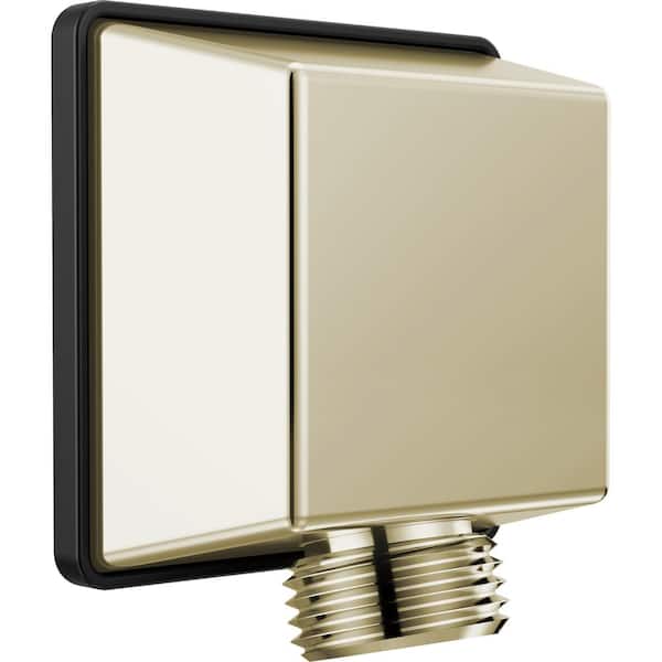 Delta Square Hand Shower Wall Elbow, Lumicoat Polished Nickel