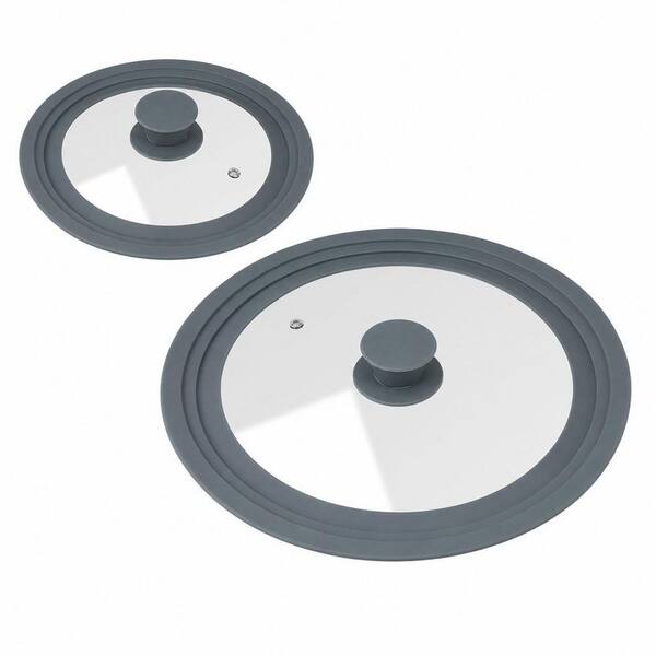 Universal Lid for Pots, Pans, and Skillets, Silicone Replacement Pan Lid for Frying Pans, Cast Iron, CrockPot
