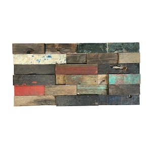 24 in. x 12 in. x 1 in. Weathered Wall Paneling (Pack of 4)