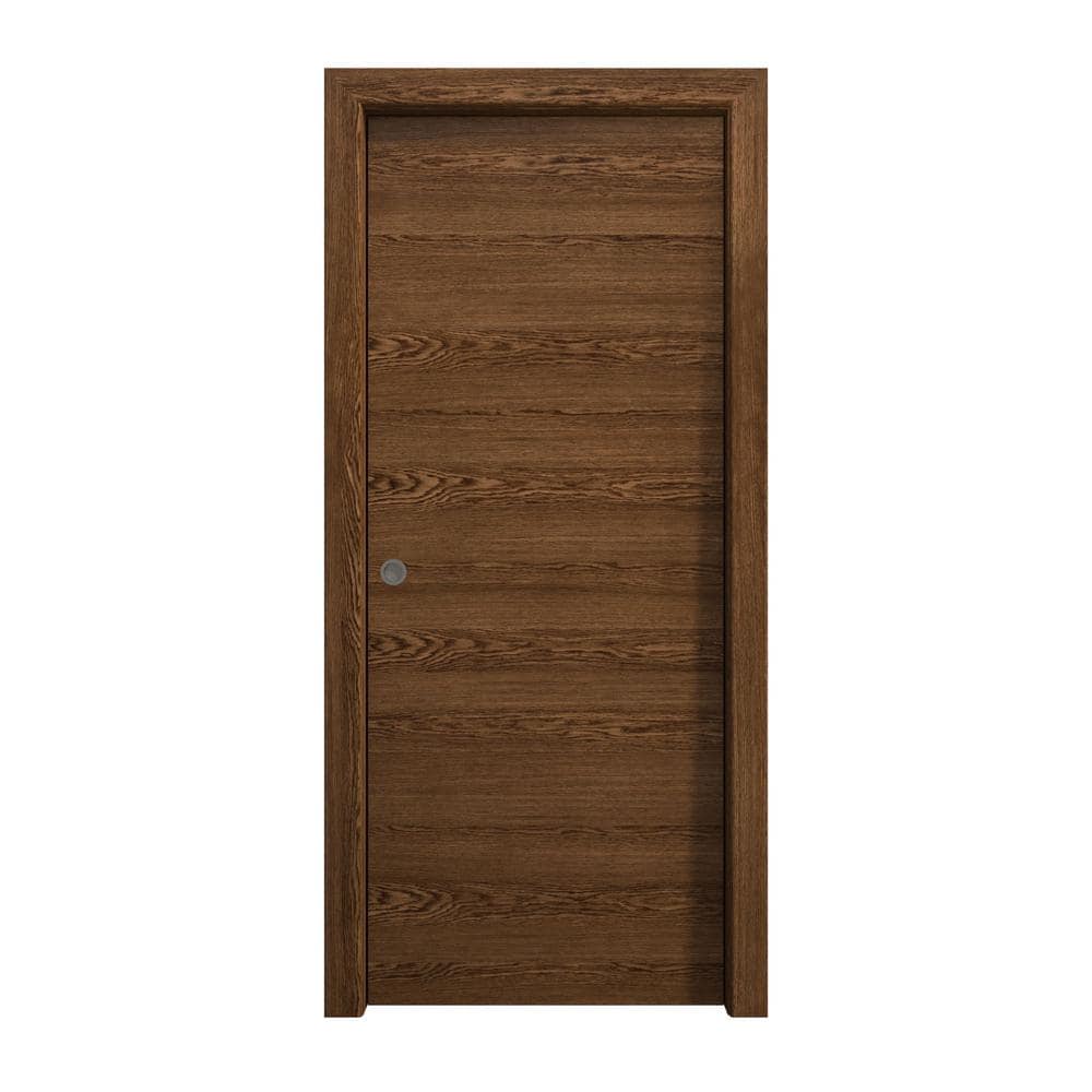 Assemble Required 18 in. x 84 in. Cognac Oak Solid Wood Pocket Door with Hardware price history on PriceWatchPro