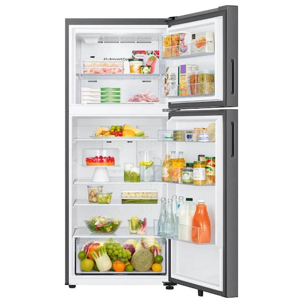 18 cu. ft. Standard Depth Top Freezer Refrigerator in Stainless Steel with Garage Ready Cooling
