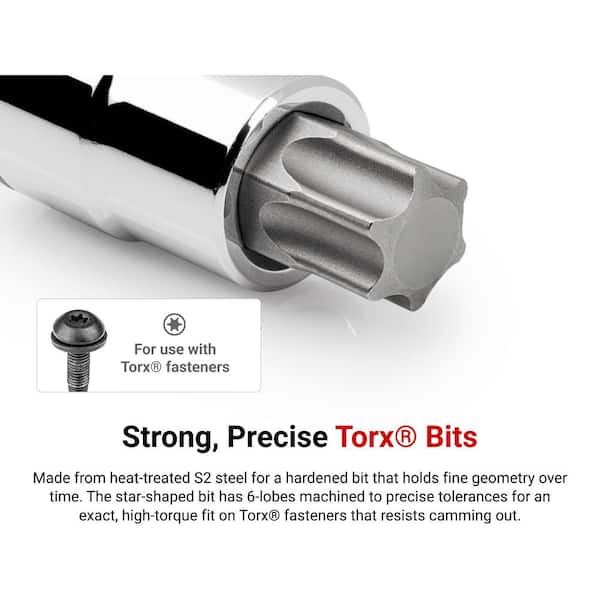 TEKTON 1/4 in. Drive x T8 Torx Bit Socket SHB04208 - The Home Depot