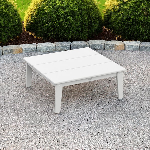 Grant Park White Plastic Outdoor Coffee Table