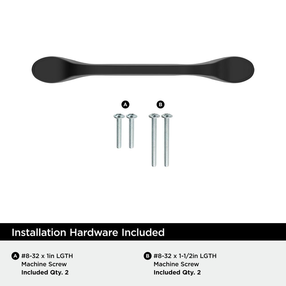 Ravino Matte Black 3-3/4 inch Cabinet Pull