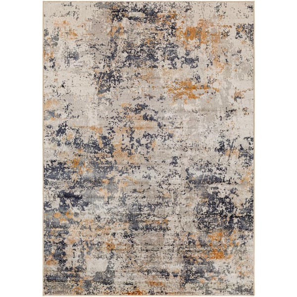 Livabliss Jefforson Grey/Multicolor Modern 4 ft. x 6 ft. Indoor Area Rug