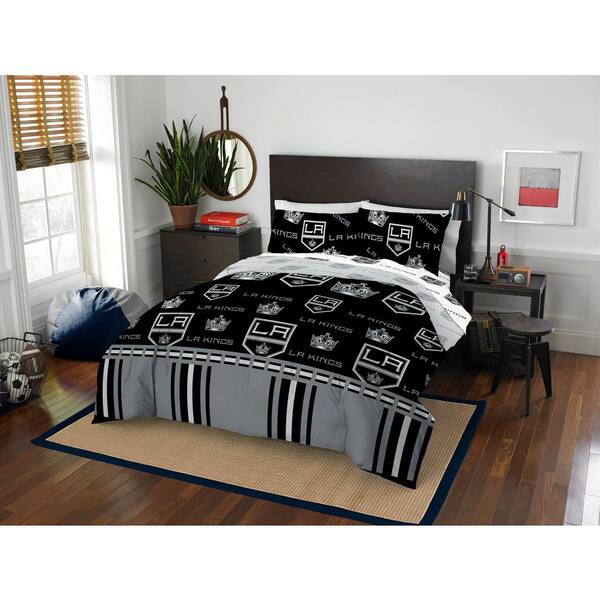 NHL Los Angeles Kings Bed In Bag Set, Queen Size, Team Colors, 100%  Polyester, 5 Piece Set