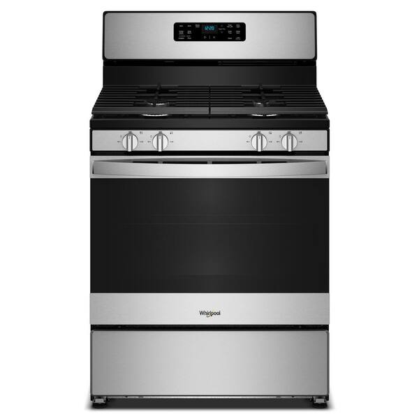 30 in. 4 Burners Freestanding Gas Range in Stainless Steel with Crispy Mode and Dishwasher Safe Grates