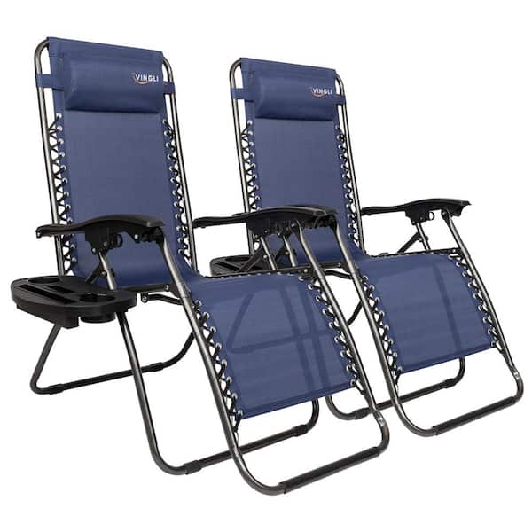 Karl home Zero Gravity Metal Textilene Fabric Outdoor Recliner