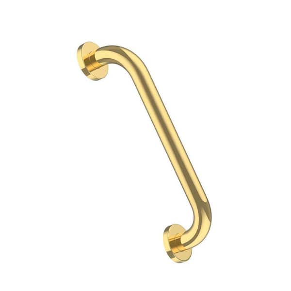 12 in. x 1.0 in. Concealed Screw Safety Hand Rail Grab Bar Bathroom Shower Support in Gold Finish for Elderly