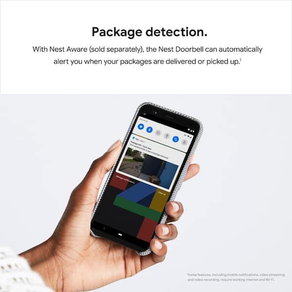 Google Nest Doorbell (Wired) - Smart Wi-Fi Video Doorbell Camera NC5100US