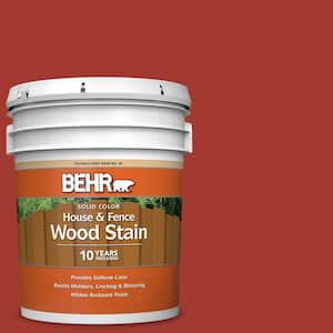 5 gal. #PPU2-16 Fire Cracker Solid Color House and Fence Exterior Wood Stain