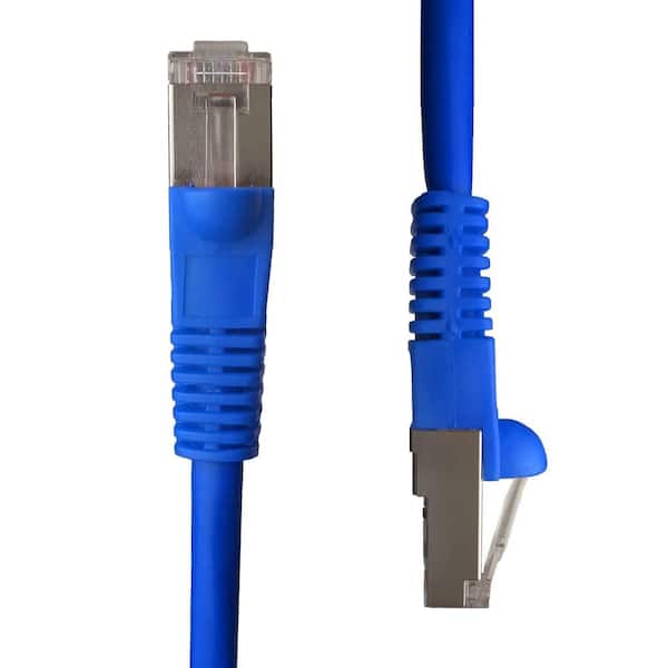 NTW 7 ft. Cat5e Snagless Shielded (STP) Network Patch Cable, Blue
