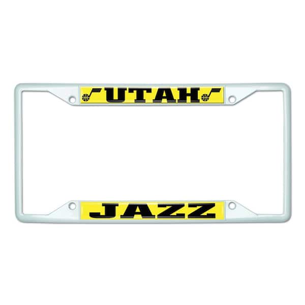 FANMATS Universal Fit NBA - Utah Jazz License Plate Frame - White
