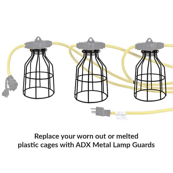 2pcs Metal Lamp Bulb Guard Wire Mesh Cage Protective Lamp Shade Frame