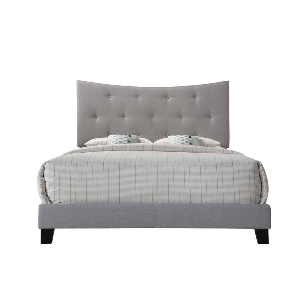 Acme Furniture Venacha Gray Fabric Queen Bed 26360Q - The Home Depot