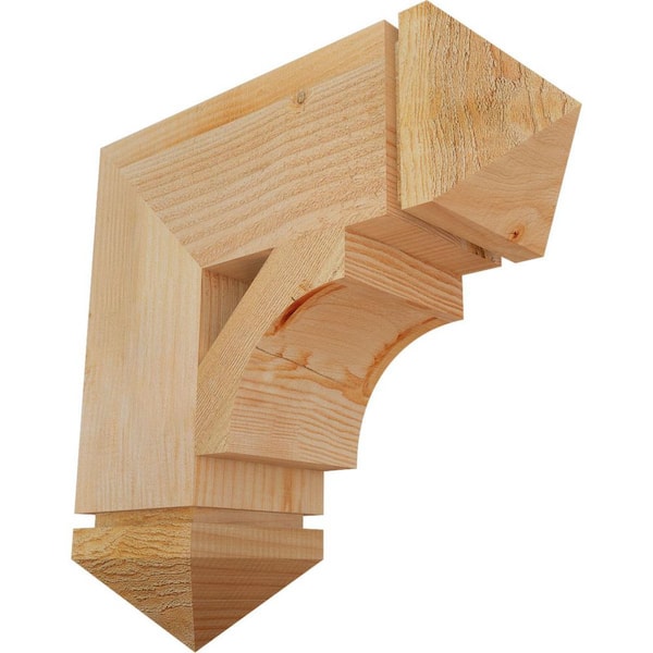 Ekena Millwork 6 in. x 18 in. x 18 in. Douglas Fir Westlake Arts and Crafts Rough Sawn Bracket