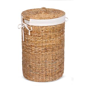 Natural Seagrass Laundry Hamper with Liner
