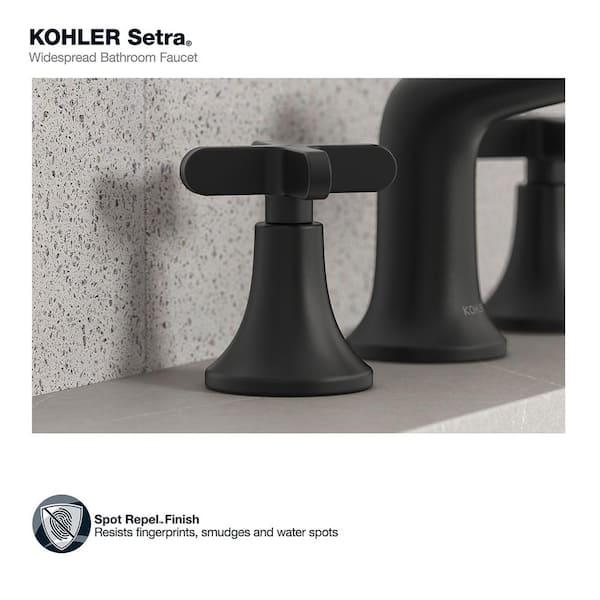 KOHLER Setra 8 in. Widespread Double Handle Bathroom Faucet in