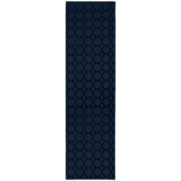 Garland Rug Sparta Navy 2 ft. x 8 ft. Runner Rug