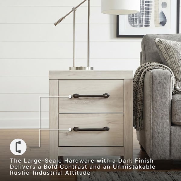 Signature DESIGN BY ASHLEY Cambeck Whitewash 2-Drawer 21.69 in. W