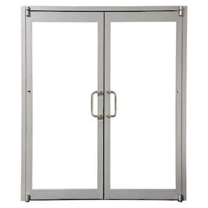 TEZA DOORS Teza 72 in. x 84 in. Silver Aluminum Prehung Commercial