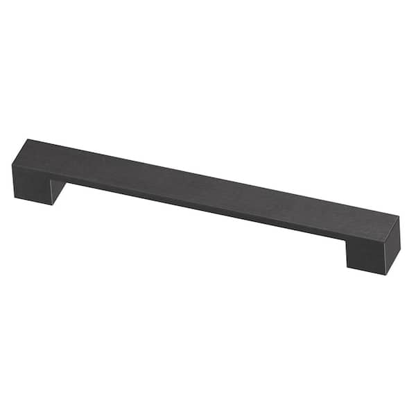 Liberty Stratford 7-9/16 in. (192mm) Black Stainless Block Cabinet Drawer Pull