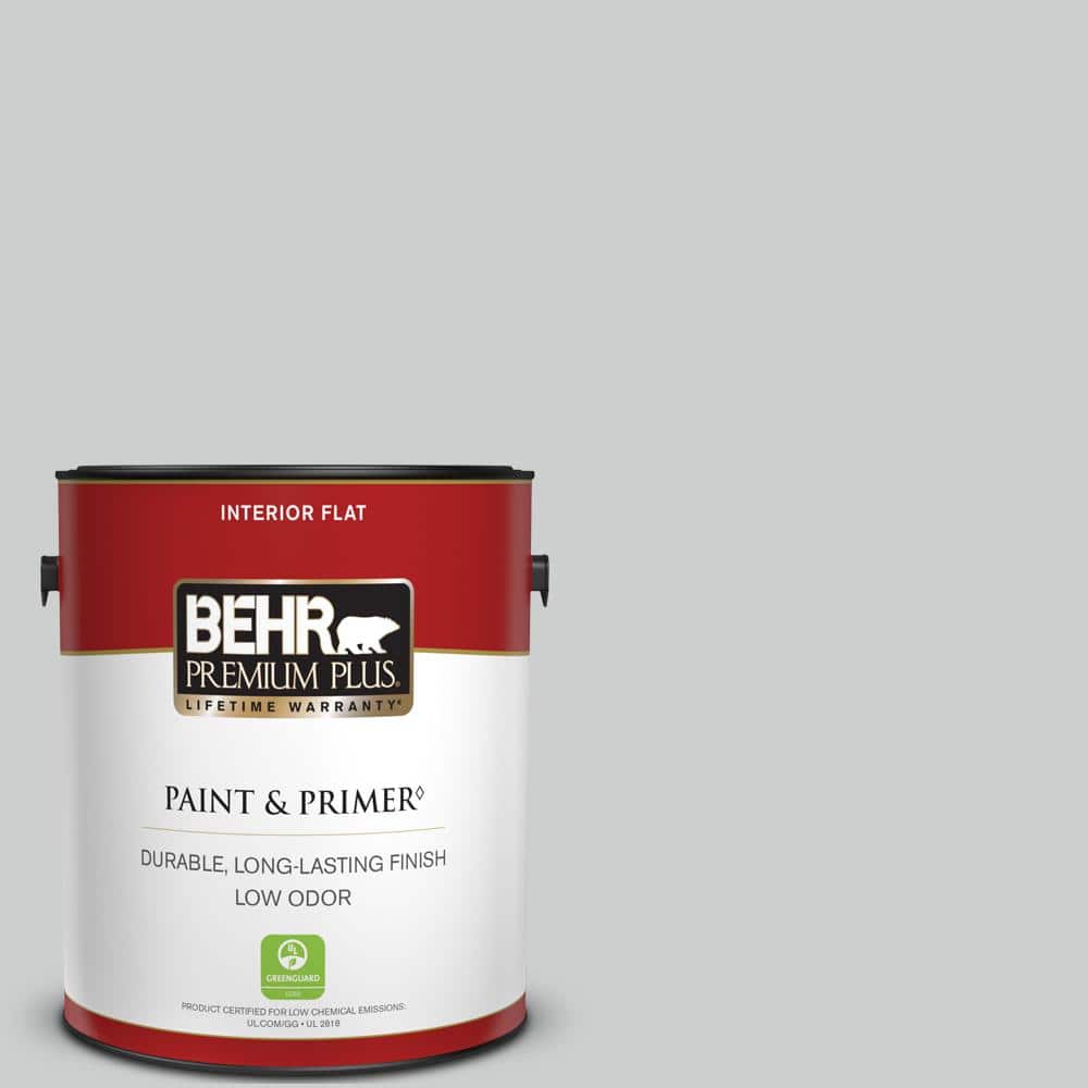 BEHR PREMIUM PLUS 1 gal. 760E2 Manhattan Mist Flat Low Odor Interior