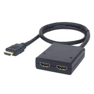 Tripp Lite 2-Port HDMI to VGA Splitter (M/2F), Audio/Video Adapter, HDMI to  HD15, 1080p (P131-06N-2VA-U)