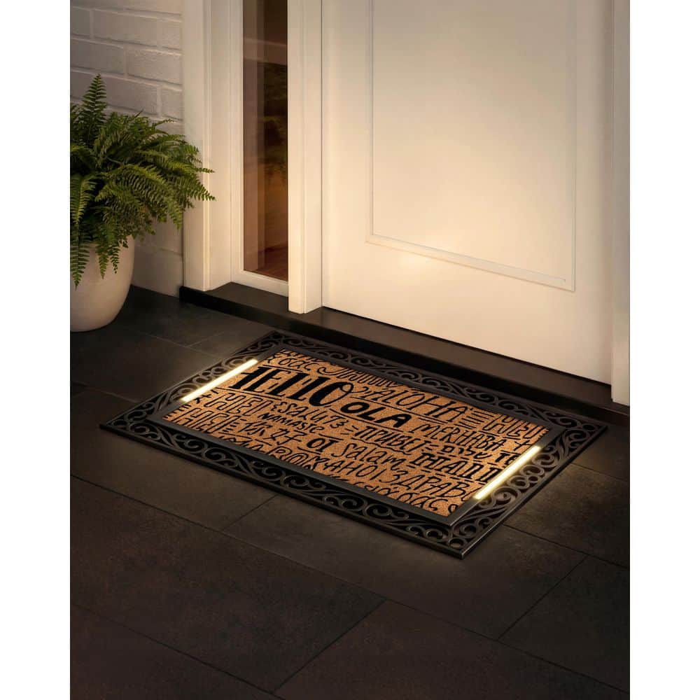 BriteStep Classic Hello 38 in. x 26.5 in. Pressure-Activated, Wireless, Auto Shut-Off, Indoor/Outdoor LED Door Mat price history on PriceWatchPro